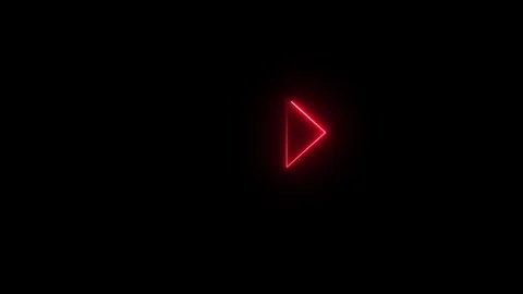 Neon right direction arrow icon animated video Stock Footage 292412042