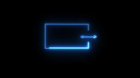 Neon right two direction arrow icon animated video Stock Footage 292002726