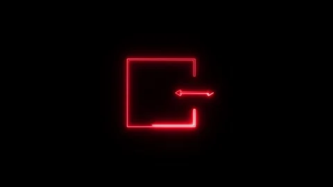 Neon right two direction arrow icon animated video Stock Footage 292003007