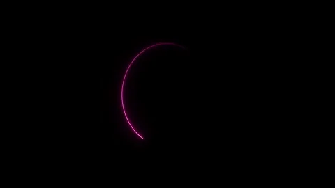 Neon ring circle frame loop animation. glowing round circle moving. Stock Footage 321691359