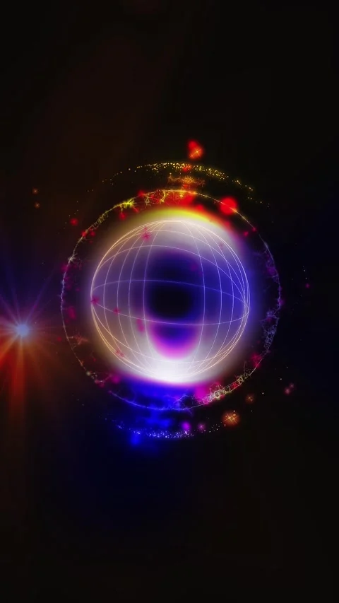 Neon rings Stock Footage 303226580