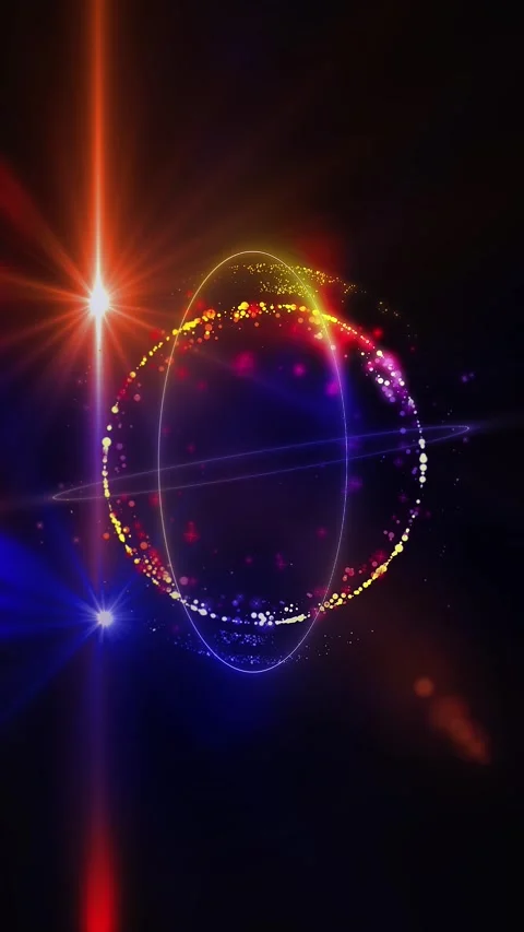 Neon rings Stock Footage 303226697
