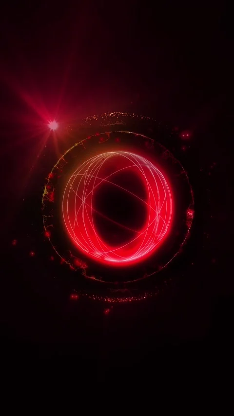 Neon rings Stock Footage 303229772
