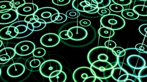 Neon Ripple Waves Video stock 301594524