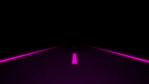 Neon road, fast driving on a high-speed flat highway, first-person car driving a 스톡 동영상 254883853