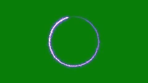 Neon round frame, circle, ring shape animatin. 動画素材 337018705