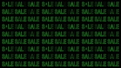 Neon sale text pattern animation ,colorful lights on a black background promote Stock Footage 165923107