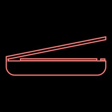 Neon scanner red color vector illustration image flat style Illustration