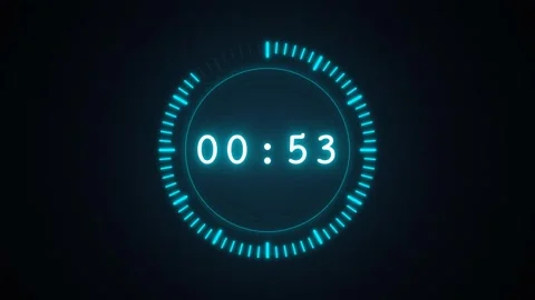 Neon Sci-Fi 60-Second Countdown Timer 스톡 동영상 343126288