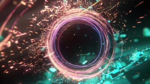 Neon sci-fi dashboard for advanced sci-fi visuals Video stock 309545712