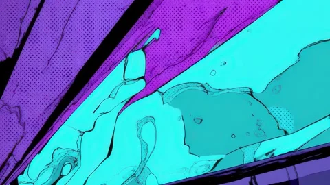 Neon sci-fi dashboard featuring layered transitions Stock Footage 309538756