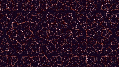Neon seamless geometric stars pattern on dark gradient Stock Footage 237573551