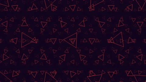 Neon seamless geometric triangles pattern on dark gradient Stock Footage 237573138