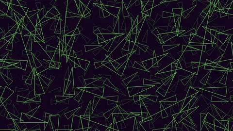 Neon seamless geometric triangles pattern on dark gradient Stock Footage 237573603