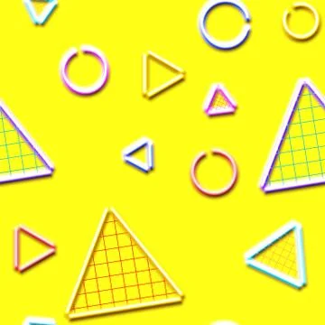 Neon seamless pattern with and 80s or 90s abstract arcade style Stockillustratie