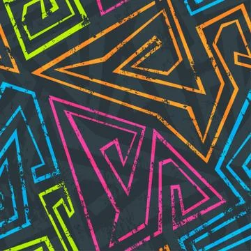 Neon seamless pattern Stock Illustration