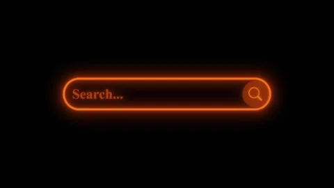 Neon search bar with glowing orange ligh... | Stock Video | Pond5