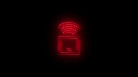 Neon sensor glowing black background animation 動画素材 285529642