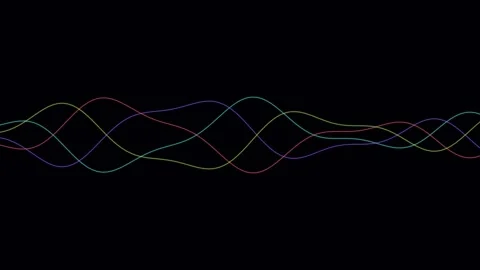 Neon Serpent - Neon Light Trails, Abstract Colorful Glowing Lines Animation Stock Footage 340364525