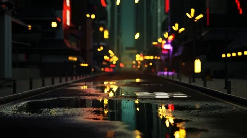 Neon Shangai Stock Footage