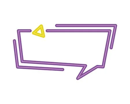 Neon shape speak bubble Stock Illustration
