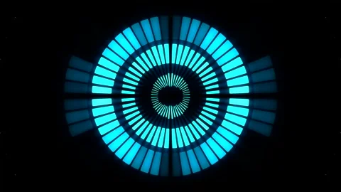 Neon shape spotlight party game showroom Stock Footage 301393164