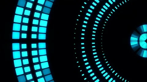Neon shape spotlight party game showroom Stock Footage 301393177