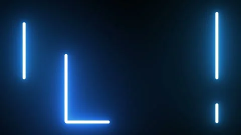 Neon shape spotlight party game showroom Stock Footage 301393292
