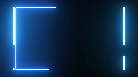 Neon shape spotlight party game showroom Stock Footage 301393309