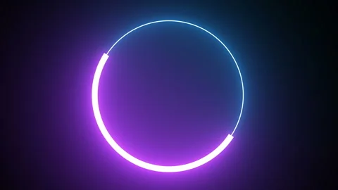 Neon shape spotlight party game Stock Footage 301393392
