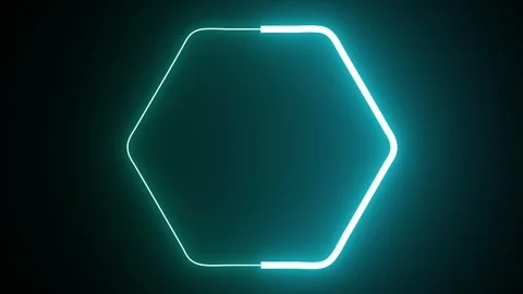 Neon shape spotlight party game Stock Footage 301393415