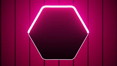 Neon shape spotlight party game Stock Footage 301393438