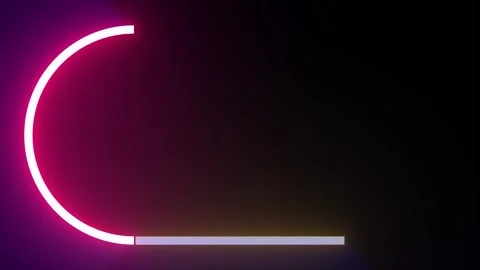 Neon shape spotlight party game Stock Footage 301393458