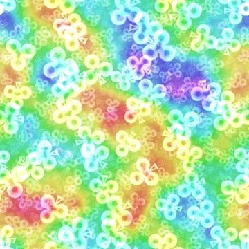 Neon shape symbols generated seamless texture Stock Illustration