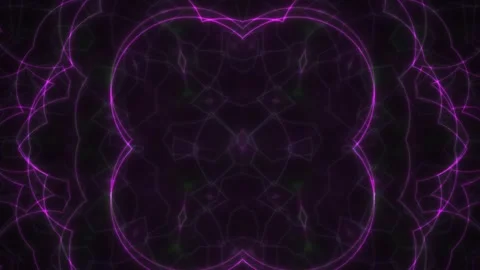 Neon shapes and lines on dark background. Stock Footage 336705769
