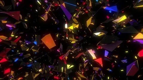 Neon Shapes Flight Stock Footage 84229890