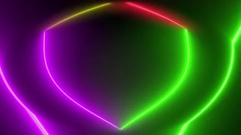 Neon Shield Abstract Stock Footage 284405588
