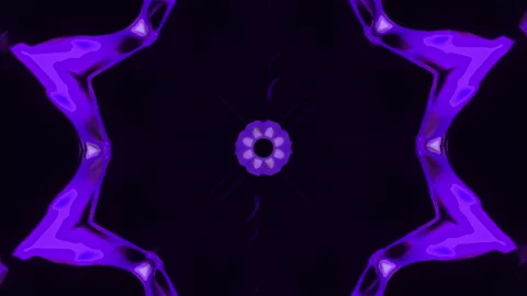 Neon shimmering mandala with hypnotic effect. Motion. Geometric hypnotic pattern Stock Footage 249620593