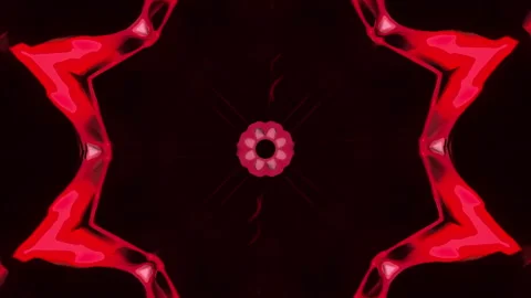 Neon shimmering mandala with hypnotic effect. Motion. Geometric hypnotic pattern Stock Footage 249952592