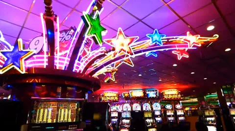 Neon Shooting Star Slot Machines | Stock Video | Pond5