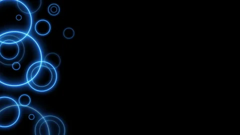 NEON SIDE CIRCLES FRAME Stock Footage 242094874