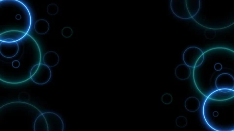 NEON SIDE CIRCLES FRAME v3 Stock Footage 242095140