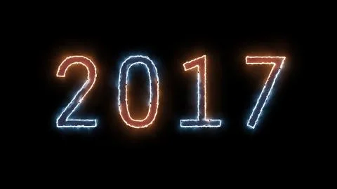 Neon sign 2017 イラスト素材