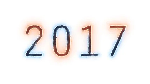 Neon sign 2017 Stock Illustration