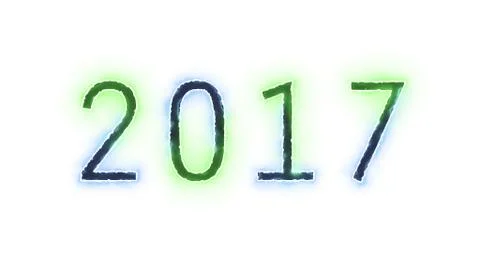 Neon sign 2017 Stock Illustration