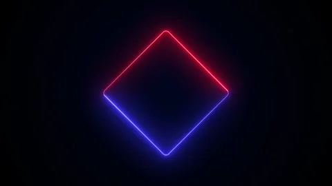Neon sign animation loop, Neon frame glow on dark background Stock Footage 311108315