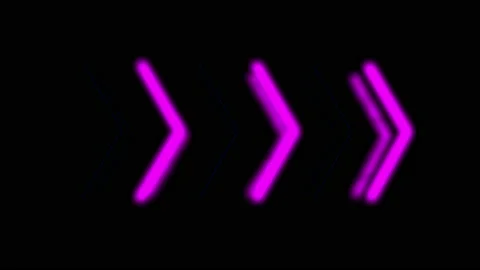 Neon sign Arrows Animation of pink light signal and blue spreading from the cent Stock Footage 152034603