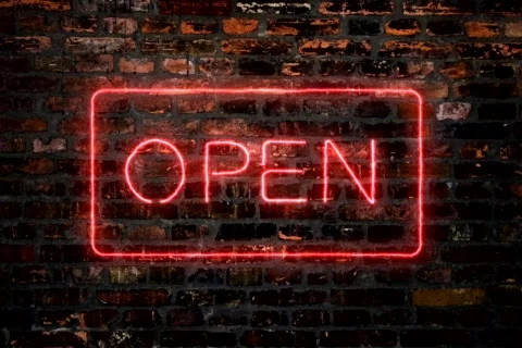 Neon Sign Closed Store Video stock 793035