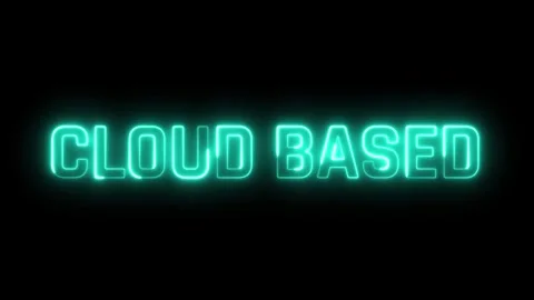 Neon Sign: Cloud Based Technology 库存影片 309382189