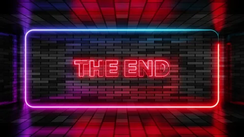 THE END Sign in Neon Style | Stock Video | Pond5